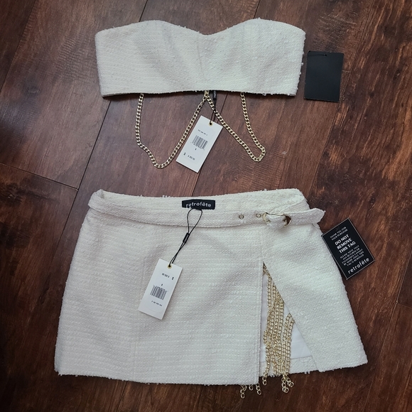 NWT Retrofete skirt and crop top set size S M & L - Picture 7 of 7